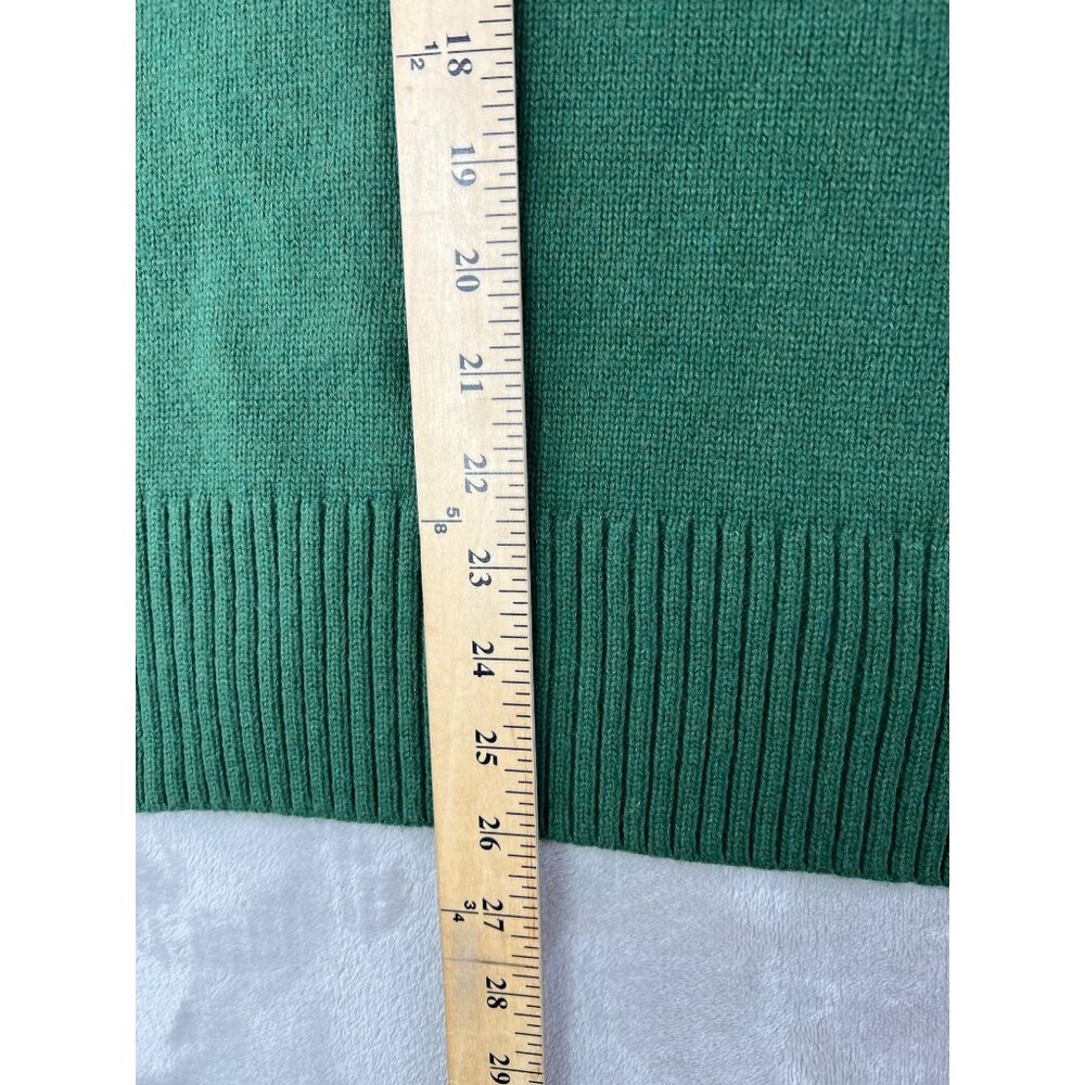 Darling Women Green 3/4 Length Sleeve Collared Knit Sweater Pullover Medium - Picture 7 of 13